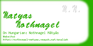 matyas nothnagel business card